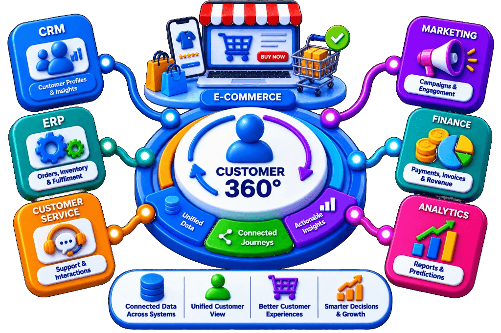 Customer 360 E-commerce Integration Services for Connected Customer Data and Journeys