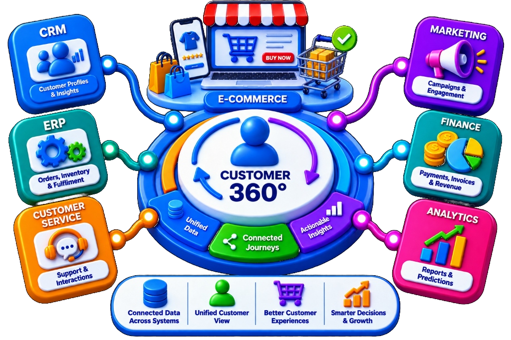 Customer 360 E-commerce Integration Services for Connected Customer Data and Journeys