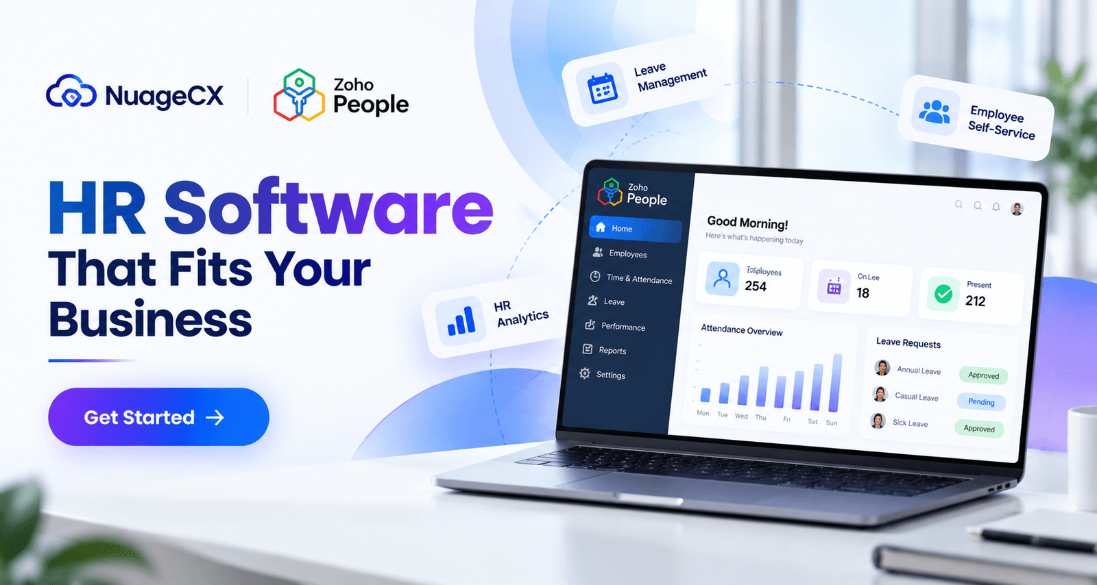 Zoho People Ad Campaign | HR Software That Fits Your Business | NuageCX
